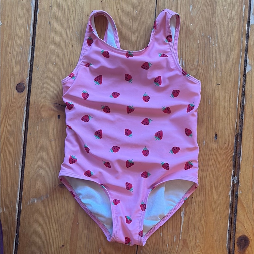 SOLD Joe Fresh Pink Strawberry Kids Swimsuit, EUC